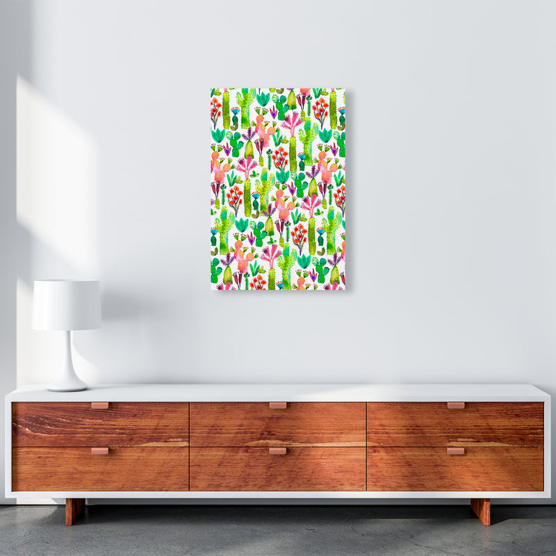 Cacti Garden Abstract Art Print by Ninola Design A2 Canvas
