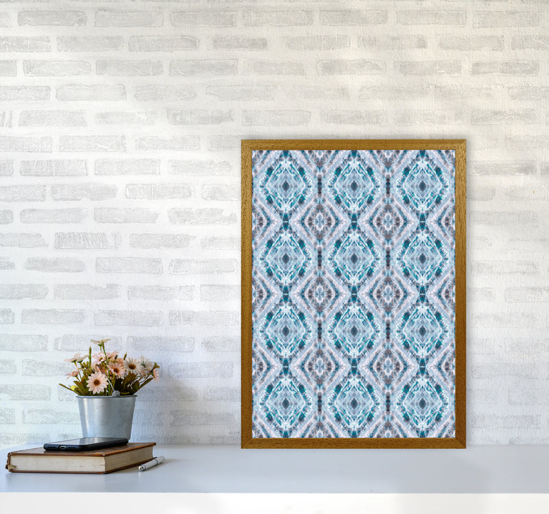 Boho Shibori Blue Abstract Art Print by Ninola Design A2 Print Only