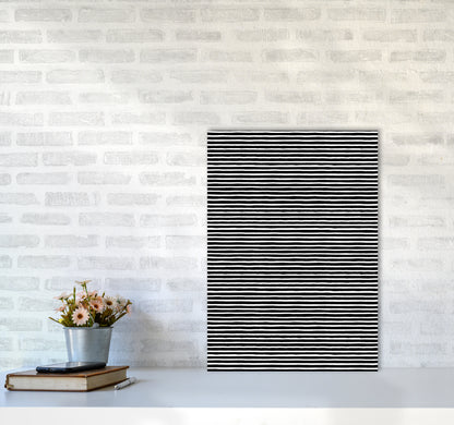 Marker Black Stripes Abstract Art Print by Ninola Design A2 Black Frame