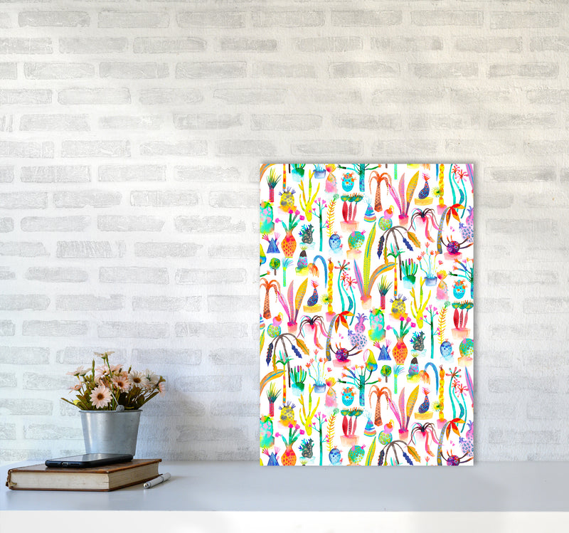 Lush Garden Abstract Art Print by Ninola Design A2 Black Frame