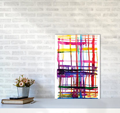 Loom Telar Abstract Art Print by Ninola Design A2 Black Frame