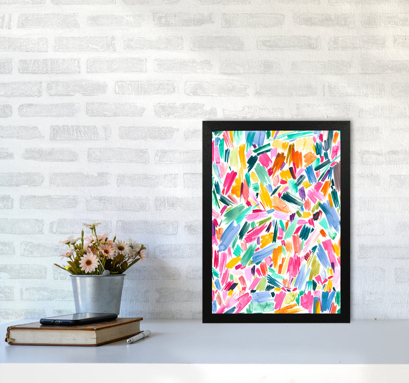 Artist Simple Pleasure Abstract Art Print by Ninola Design A3 White Frame