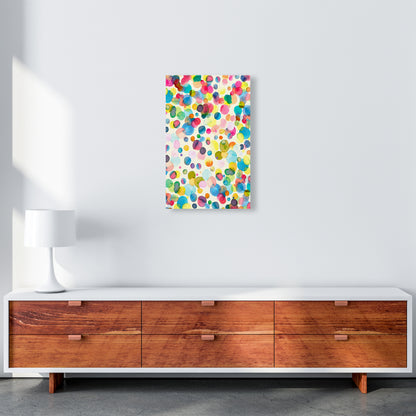 Watercolor Colorful Drops Abstract Art Print by Ninola Design A3 Canvas