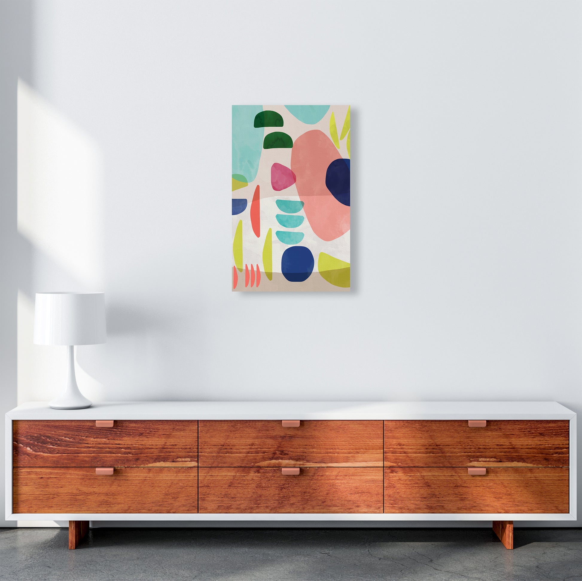Organic Bold Shapes Abstract Art Print by Ninola Design A3 Canvas