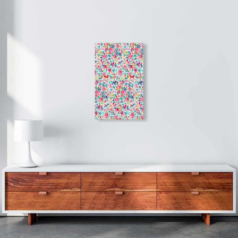 Colorful Petals Abstract Art Print by Ninola Design A3 Canvas