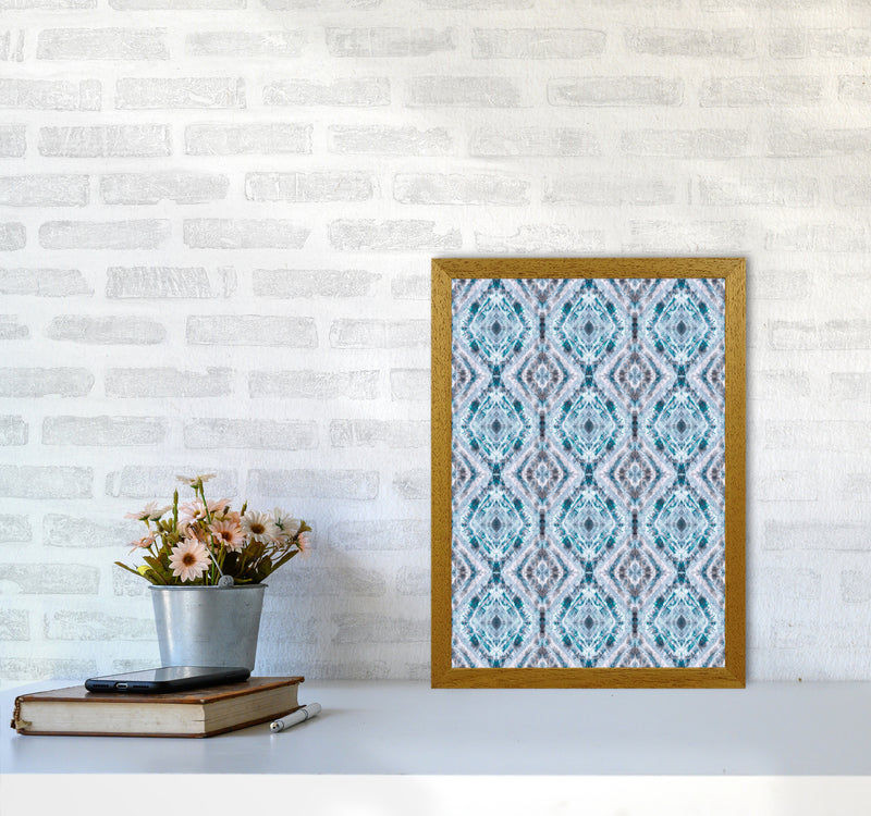 Boho Shibori Blue Abstract Art Print by Ninola Design A3 Print Only