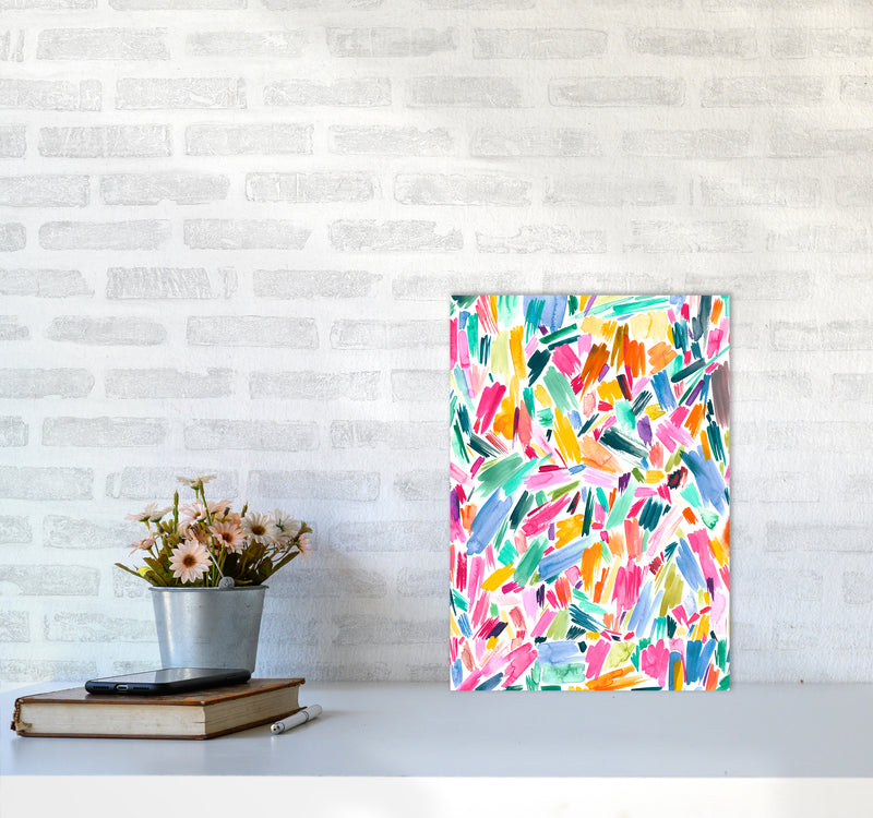 Artist Simple Pleasure Abstract Art Print by Ninola Design A3 Black Frame