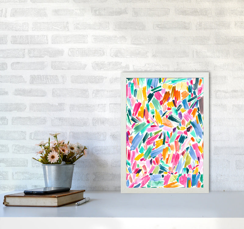 Artist Simple Pleasure Abstract Art Print by Ninola Design A3 Oak Frame
