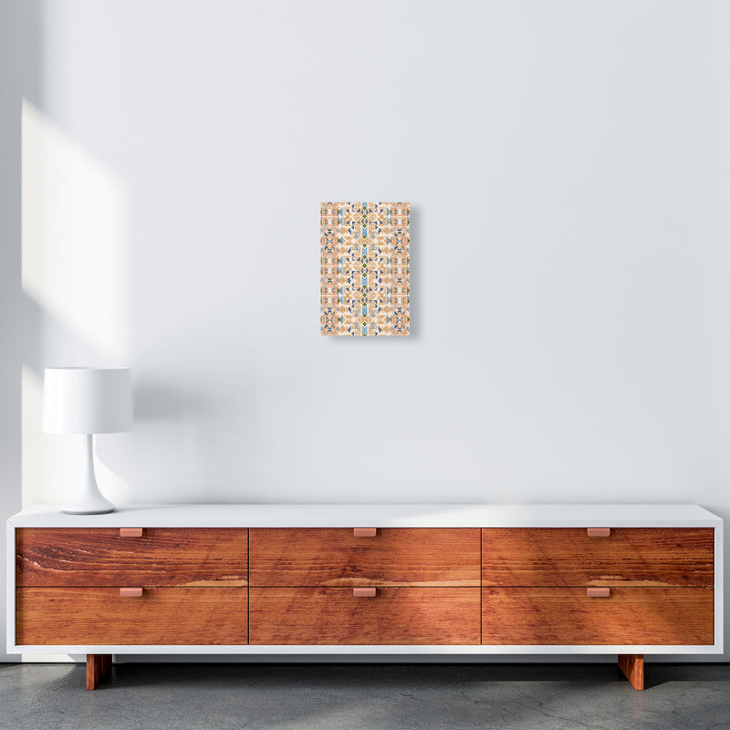 Boho Nomadic Tribal Orange Abstract Art Print by Ninola Design A4 Canvas