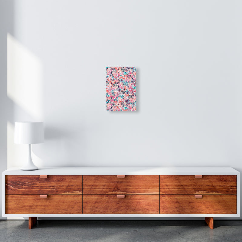 Speckled Watercolor Pink Abstract Art Print by Ninola Design A4 Canvas