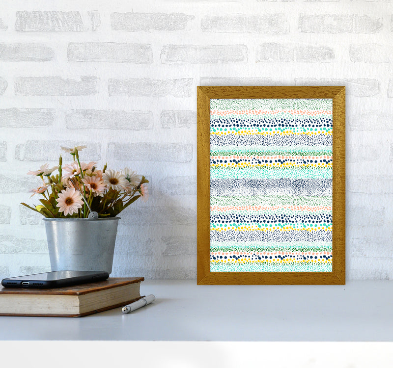 Little Textured Minimal Dots White Abstract Art Print by Ninola Design A4 Print Only