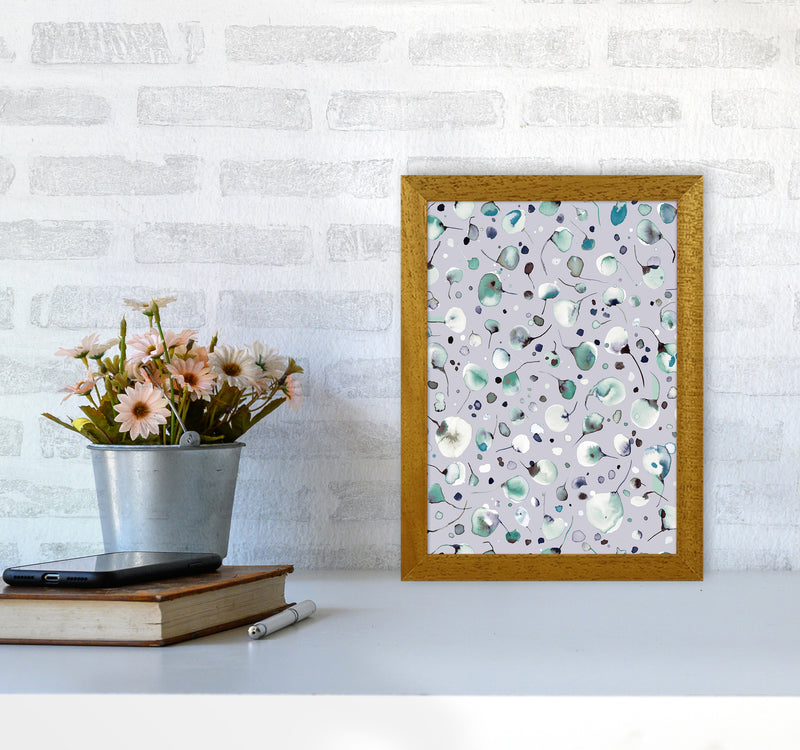 Flying Seeds Ice Winter Abstract Art Print by Ninola Design A4 Print Only