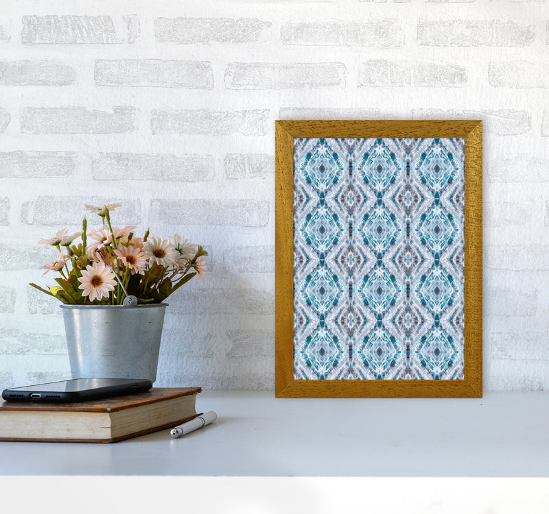 Boho Shibori Blue Abstract Art Print by Ninola Design A4 Print Only