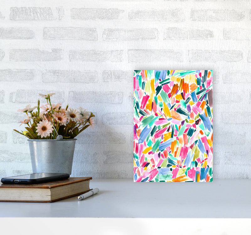 Artist Simple Pleasure Abstract Art Print by Ninola Design A4 Black Frame