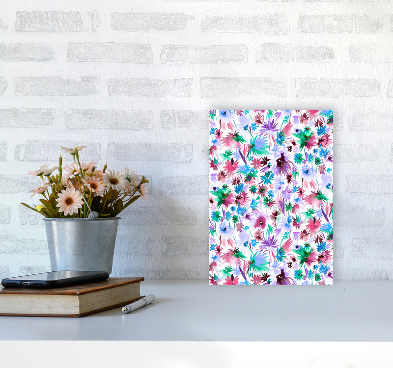 Abstract Jungle Colors Abstract Art Print by Ninola Design A4 Black Frame