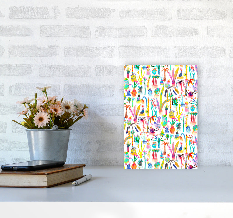 Lush Garden Abstract Art Print by Ninola Design A4 Black Frame