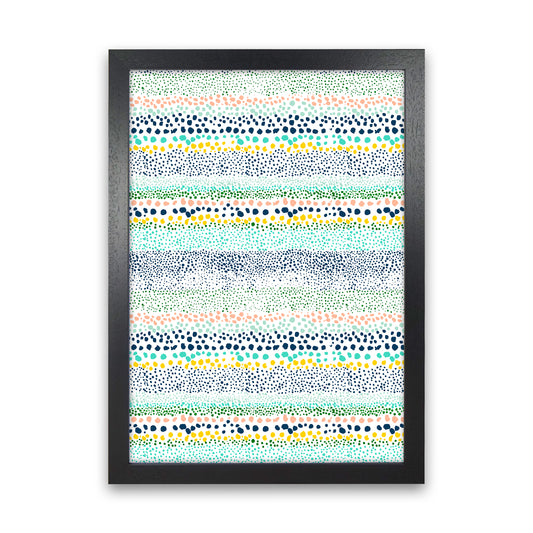 Little Textured Minimal Dots White Abstract Art Print by Ninola Design Black Grain