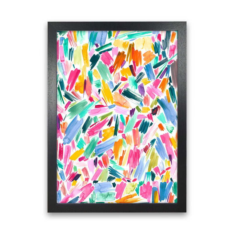 Artist Simple Pleasure Abstract Art Print by Ninola Design Black Grain