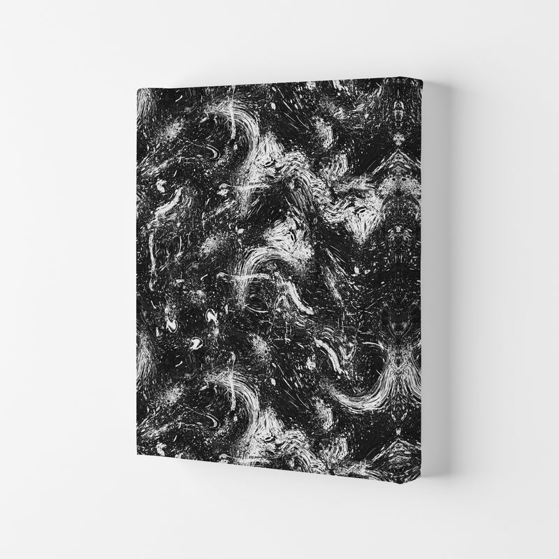 Abstract Dripping Painting Black White Abstract Art Print by Ninola Design Canvas