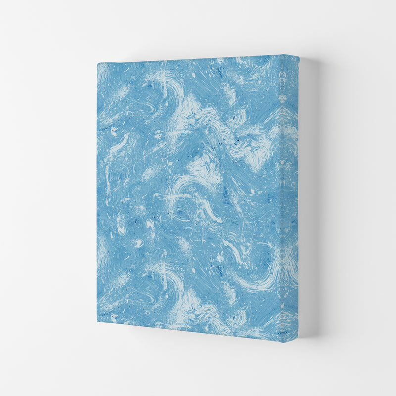 Abstract Dripping Painting Blue Abstract Art Print by Ninola Design Canvas
