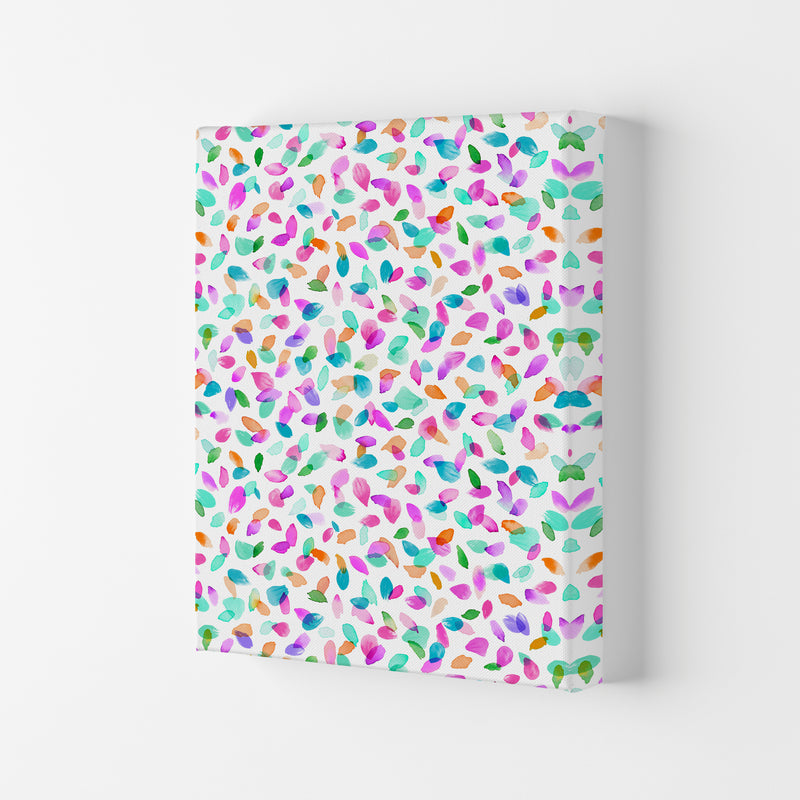 Minimal Flower Petals Pink Abstract Art Print by Ninola Design Canvas