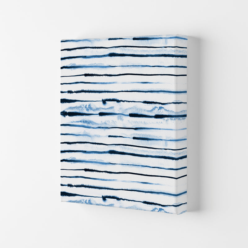 Electric Ink Lines White Abstract Art Print by Ninola Design Canvas