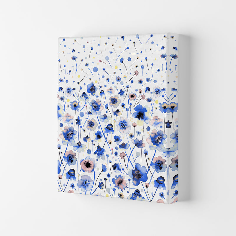 Ink Flowers Degraded Abstract Art Print by Ninola Design Canvas