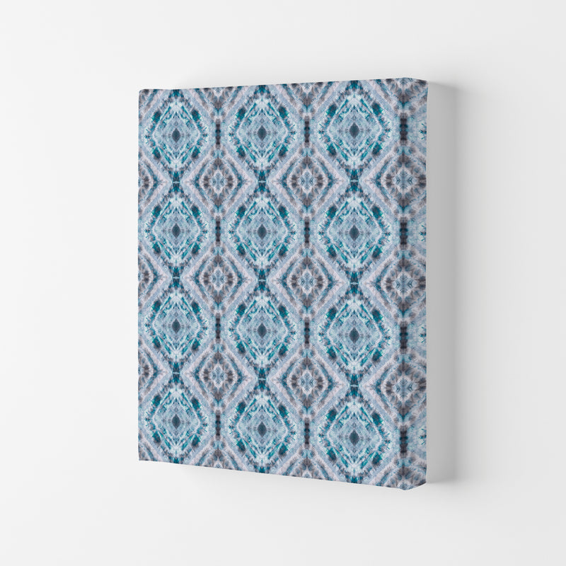 Boho Shibori Blue Abstract Art Print by Ninola Design Canvas
