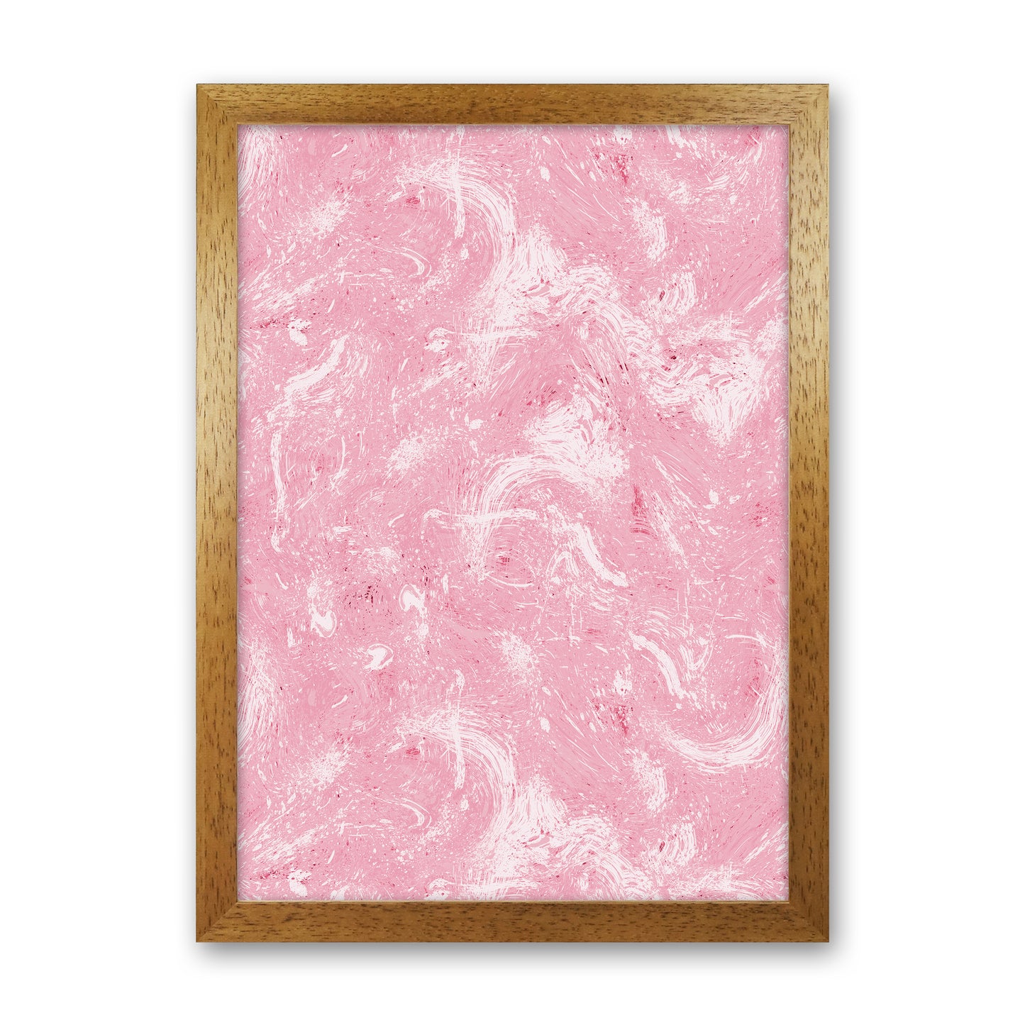 Abstract Dripping Painting Pink Abstract Art Print by Ninola Design Oak Grain