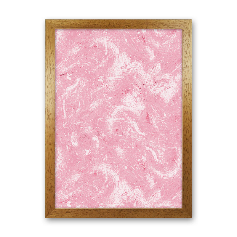 Abstract Dripping Painting Pink Abstract Art Print by Ninola Design Oak Grain