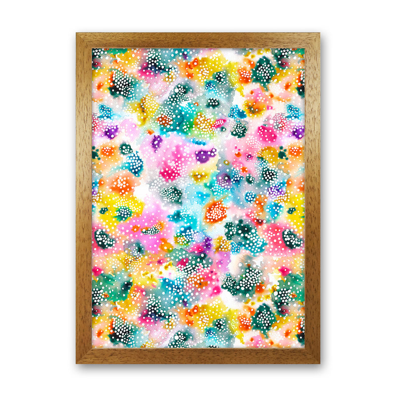 Experimental Surface Colorful Abstract Art Print by Ninola Design Oak Grain