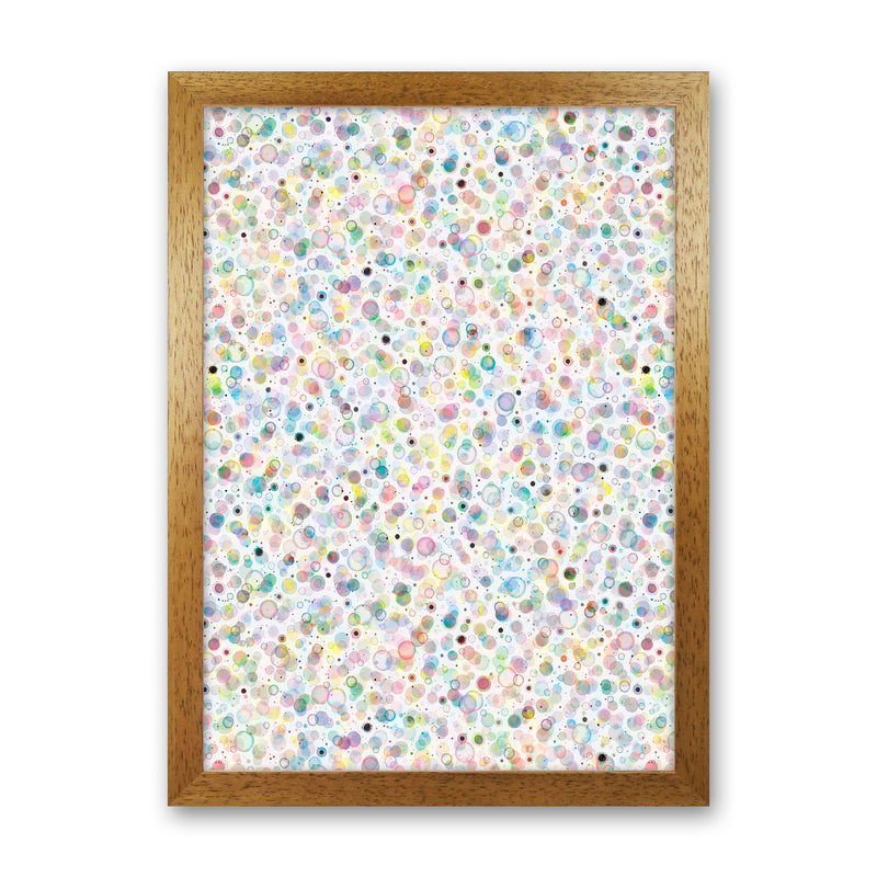Cosmic Bubbles Multicolored Abstract Art Print by Ninola Design Oak Grain