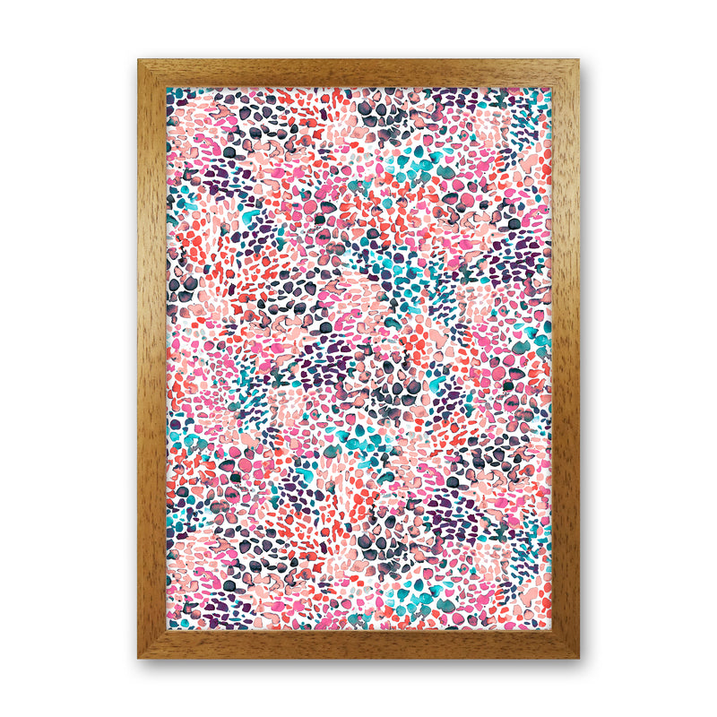 Speckled Watercolor Pink Abstract Art Print by Ninola Design Oak Grain
