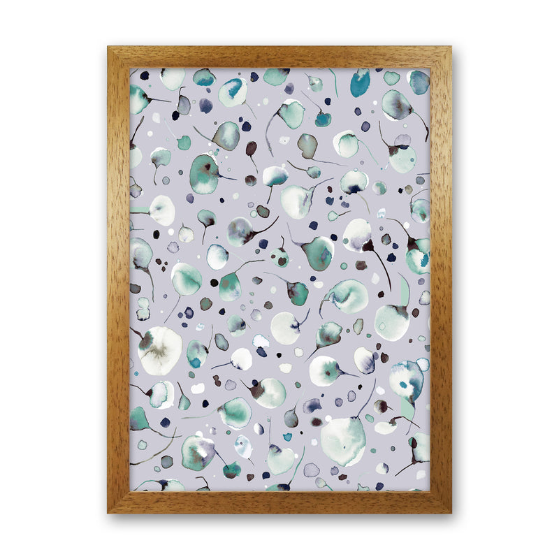Flying Seeds Ice Winter Abstract Art Print by Ninola Design Oak Grain