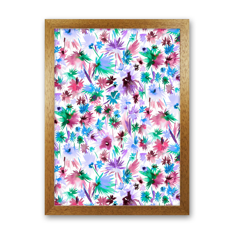 Abstract Jungle Colors Abstract Art Print by Ninola Design Oak Grain