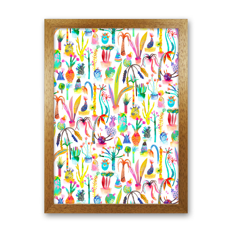 Lush Garden Abstract Art Print by Ninola Design Oak Grain