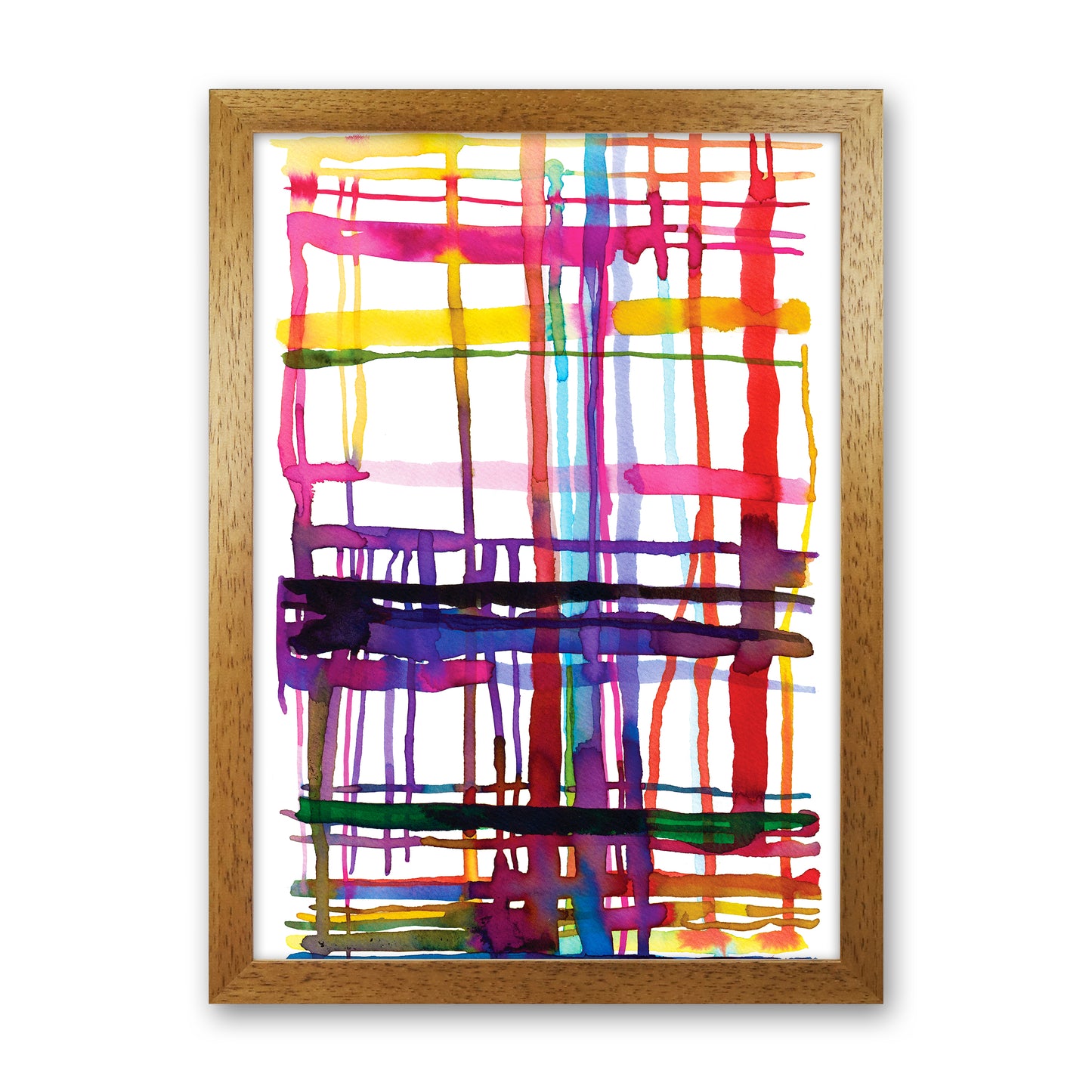 Loom Telar Abstract Art Print by Ninola Design Oak Grain