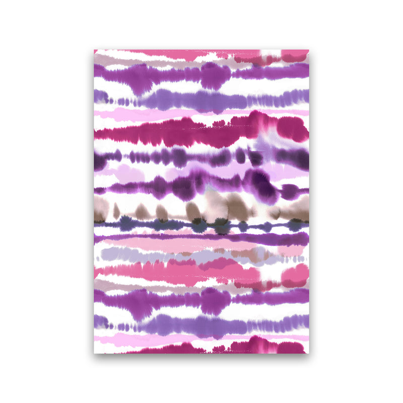 Soft Nautical Watercolor Lines Pink Abstract Art Print by Ninola Design Print Only