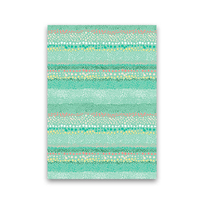 Little Textured Minimal Dots Green Abstract Art Print by Ninola Design Print Only