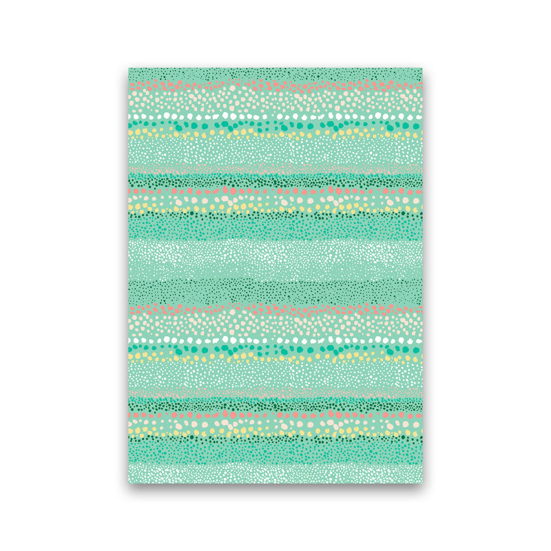 Little Textured Minimal Dots Green Abstract Art Print by Ninola Design Print Only