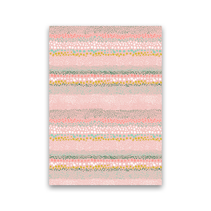 Little Textured Minimal Dots Pink Abstract Art Print by Ninola Design Print Only