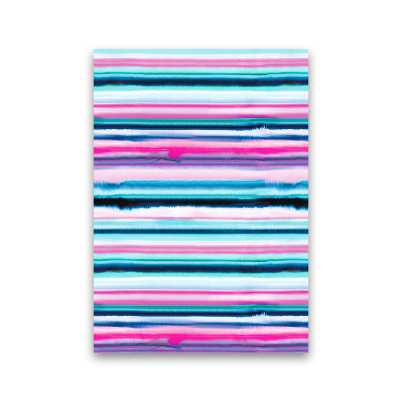 Degrade Stripes Watercolor Pink Abstract Art Print by Ninola Design Print Only