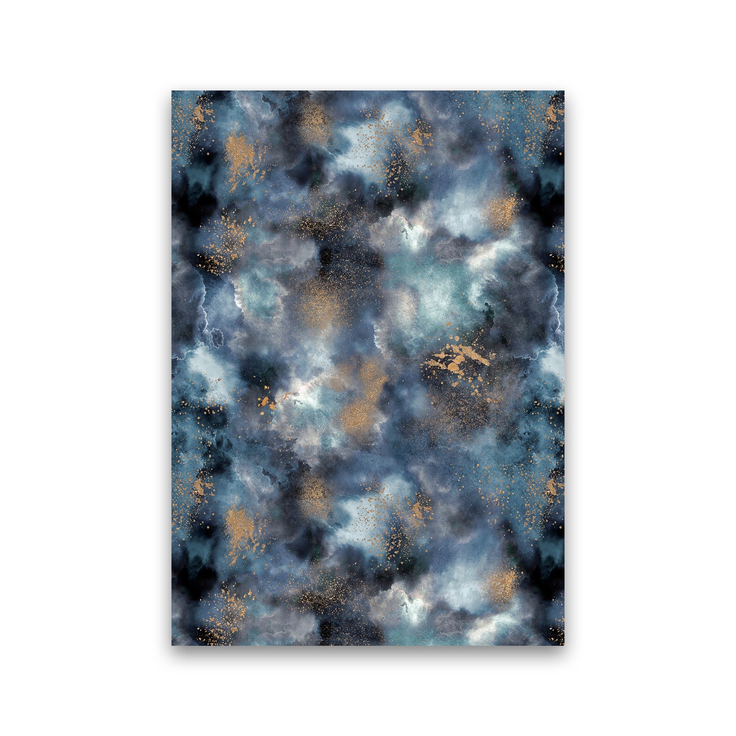 Smoky Marble Watercolor Dark Abstract Art Print by Ninola Design Print Only