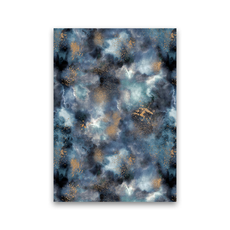 Smoky Marble Watercolor Dark Abstract Art Print by Ninola Design Print Only