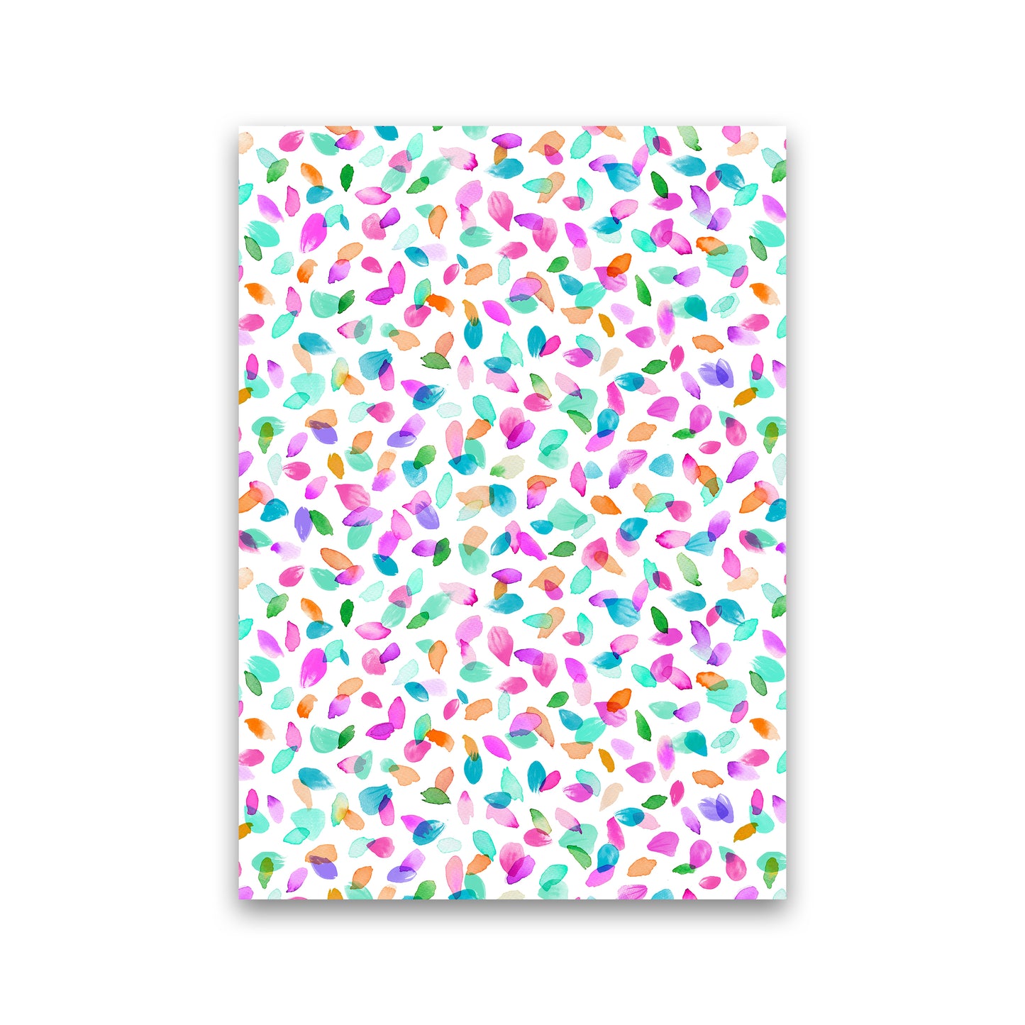 Minimal Flower Petals Pink Abstract Art Print by Ninola Design Print Only