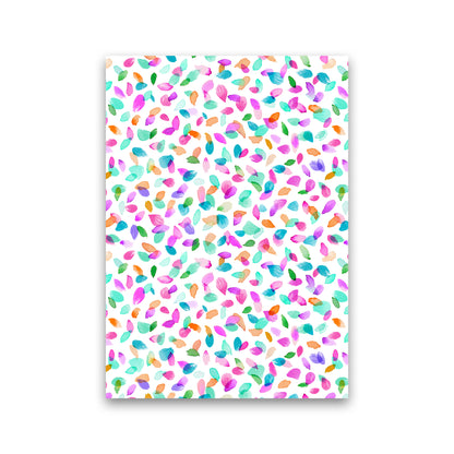 Minimal Flower Petals Pink Abstract Art Print by Ninola Design Print Only