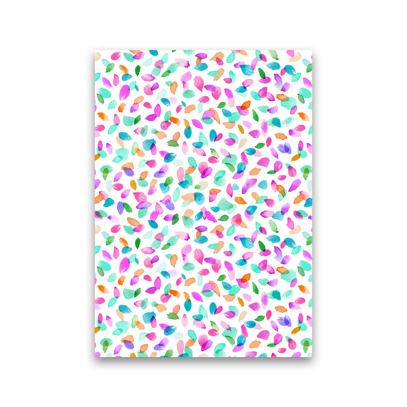 Minimal Flower Petals Pink Abstract Art Print by Ninola Design Print Only