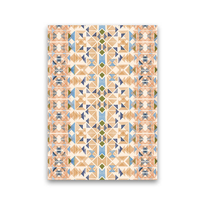 Boho Nomadic Tribal Orange Abstract Art Print by Ninola Design Print Only