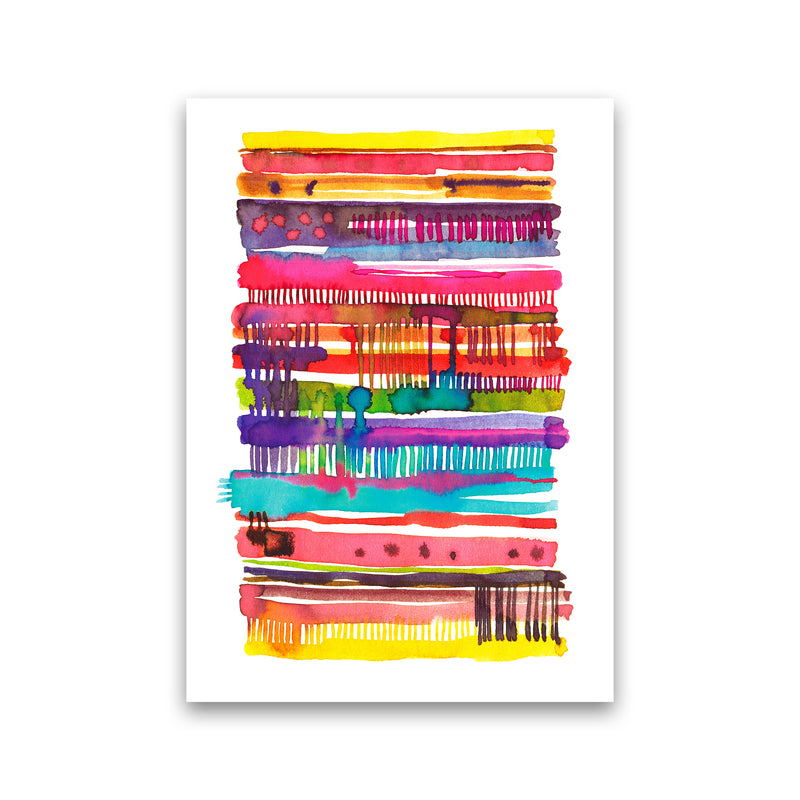 Irregular Watercolor Lines Abstract Art Print by Ninola Design Print Only