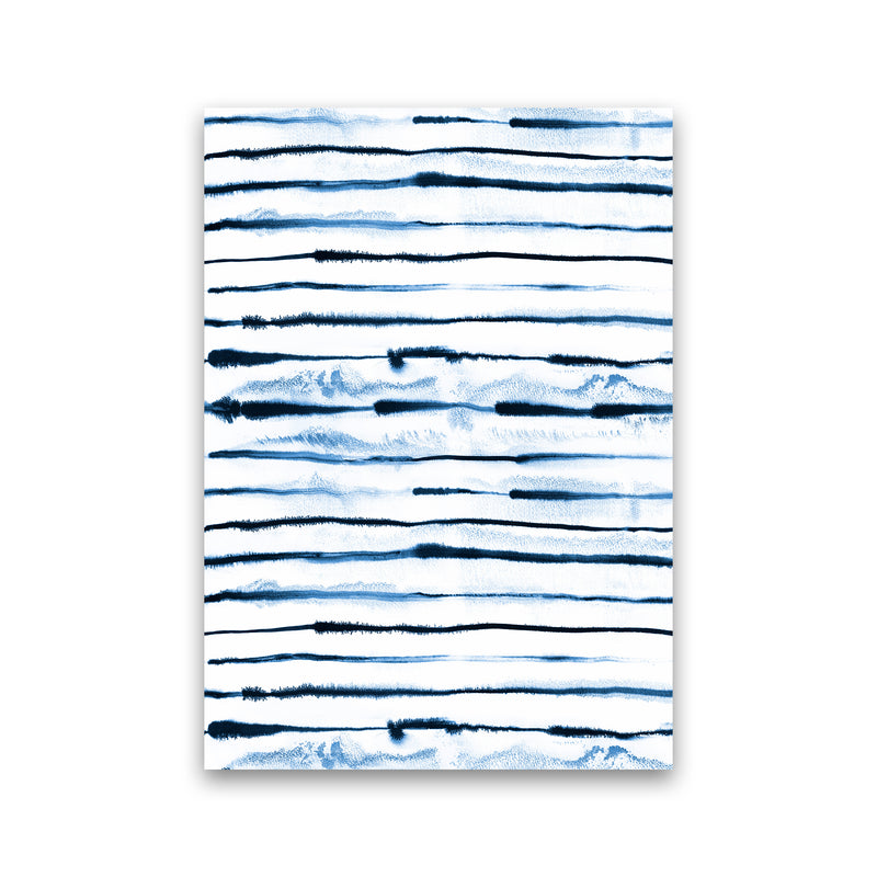 Electric Ink Lines White Abstract Art Print by Ninola Design Print Only